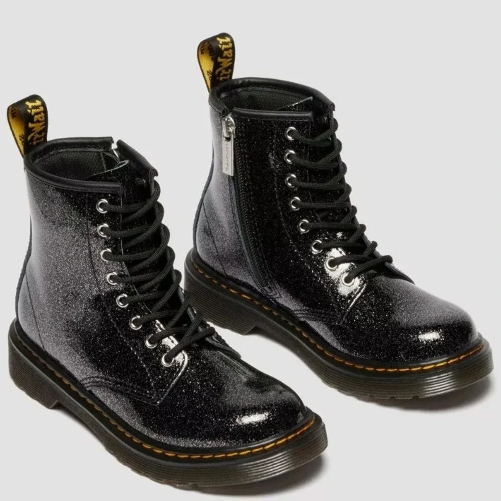Dr. Martens Junior‎ 1460 Glitter Patent Leather Boots Youth Size 3 EUC